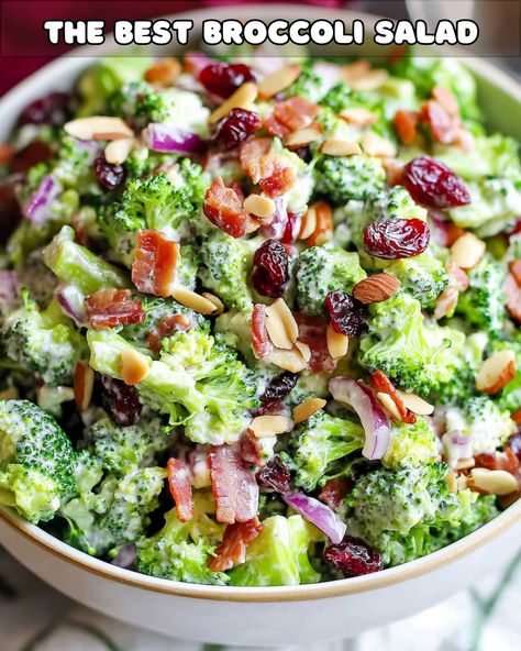 The Ultimate Creamy Broccoli Salad – Foodyhealthylife Warm Broccoli Salad, The Best Broccoli Salad, Christmas Broccoli Salad, Dairy Free Broccoli Salad, Cold Broccoli Salad, Broccoli Salad Recipe Easy, Flavorful Broccoli, Raw Broccoli Salad, Salad With Broccoli