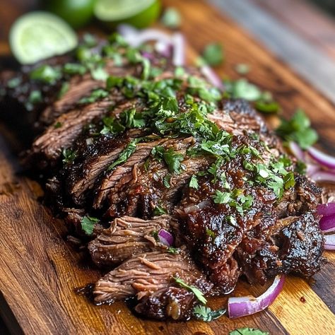 Barbacoa de res La barbacoa de res es un plato tradicional de la cocina mexicana, famosa por su sabor ahumado y su ternura. Preparada con carne de res cocida lentamente en un hoyo subterráneo o en una olla de cocción lenta, se sirve usualmente con tortillas calientes, cebolla, cilantro y una variedad de salsas para crear una experiencia gastronómica irresistible. Ingredientes: 1 kg de carne de res (preferiblemente un corte como la falda o la espaldilla) 2 cucharadas de aceite de oliva 1 ceb... On Instagram, Quick Saves