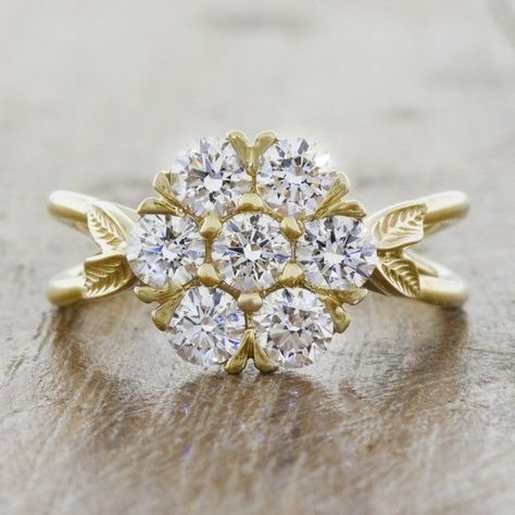 The 18 Best Cluster Engagement Rings of 2023 Cluster Engagement Rings, Ken And Dana Designs, Natalie Marie Jewellery, Couple Ring Design, Constellation Ring, Trending Engagement Rings, Couple Ring, Cluster Engagement Ring, Montana Sapphire