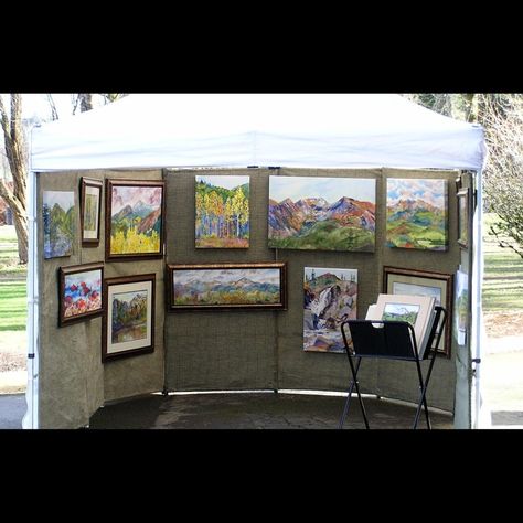 Display Walls - Burlap/Metal grids Art Festival Booth Display, Art Vendor, Festival Booth Display, Art Display Panels, Art Festival Booth, Art Fair Display, Travel Photo Wall, Art Fair Booth, Exhibit Ideas