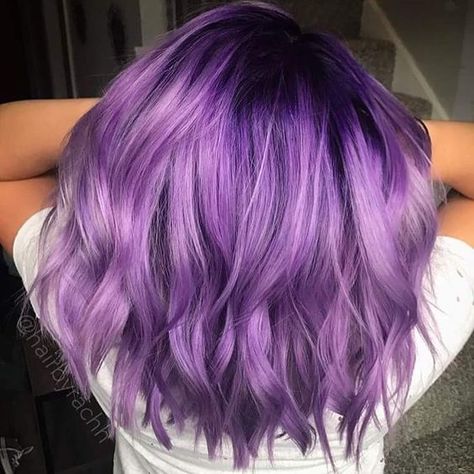 Purple Blonde Hair, Layered Haircuts Shoulder Length, Pulp Riot Hair Color, Purple Ombre Hair, Short Ombre Hair, Vivid Hair Color, Bold Hair Color, Pulp Riot Hair, Lilac Hair