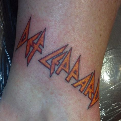 Def Leppard forever Def Leppard Tattoo Ideas, Def Leppard Tattoo, 80s Tattoo Ideas, Rock Tattoos, Lovely Tattoo, Def Leppard Band, Music Tattoo Sleeves, Def Leopard, Rock Tattoo