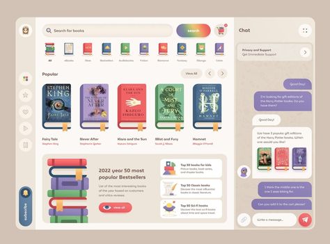 Library Web Design, Library Website Design, Webdesign Portfolio, Web Design Books, Layout Web, Library App, Design Sites, App Design Layout, Store Concept