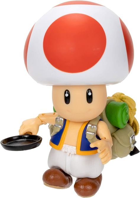 Amazon.com: The Super Mario Bros. Movie - 5 Inch Action Figures Series 1 – Toad Figure with Frying Pan Accessory : Toys & Games Super Mario 5, Toad Mario, The Super Mario Bros Movie, Mario Y Luigi, Super Mario Bros Movie, Charlie Day, Super Mario Brothers, Mario Bros., Mario Brothers