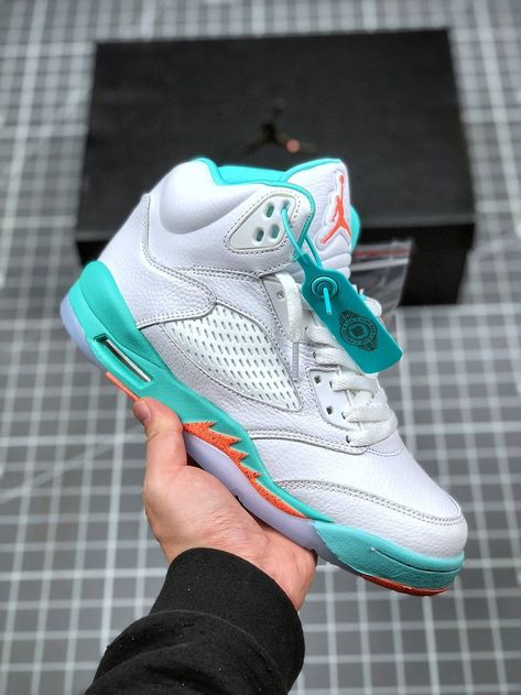 Jordan Aqua, Jordans For Sale, Limited Edition Sneakers, Air Jordan 5, Light Aqua, Basketball Sneakers, Jordan 5, Newest Jordans, Air Jordan Shoes