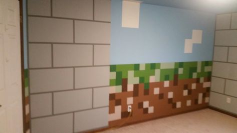 Boys Minecraft Bedroom, Minecraft Room Decor, Minecraft Bedroom Decor, Minecraft Tree, Minecraft Wall, Lego Bedroom, Minecraft Theme, Minecraft Bedroom, Minecraft Room