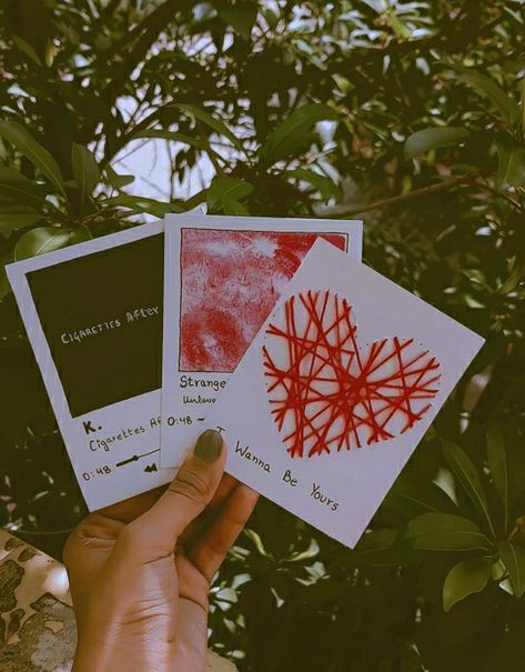 Check out our Instagram. Spotify Polaroid, Cute Love Cards, Instagram Gift, Love Cards, Cute Love, Diy Art, Art Work, Crayon, The Beauty