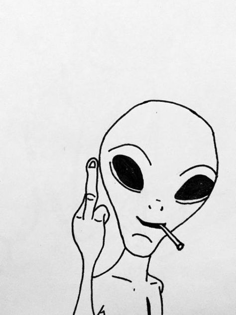 Alien Stencil, Alien Outline, Stencil Outline, Alien Tattoo, Tattoo Stencil Outline, Cool Small Tattoos, Tattoo Stencil, Funny Drawings, Embroidery Ideas