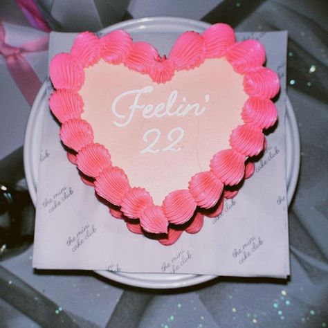 Mini Birthday Cake Ideas For Her, Mini Heart Cake, 22nd Birthday Cake, 22nd Birthday Cakes, Birthday Behavior, 22 Birthday, Custom Birthday Cakes, Funny Birthday Cakes, Bday Party Theme