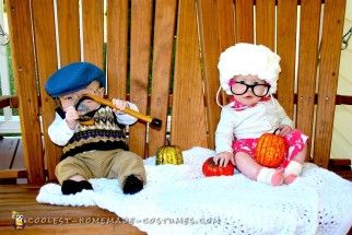 Adorable Grandparents Baby Costumes Old Man Baby Costume, Old People Costume, Grandpa Costume, Grandma Costume, Costume Ideas For Kids, Small Theatre, 4 Months Old, Cabbie Hat, Baby Costume