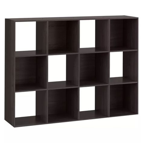 11" 12 Cube Organizer Shelf - Room Essentials™ : Target Bookcase Furniture, Junk Organization, Decorative Bookshelves, Shelf Bedroom, Storage Bookcase, Brown Rooms, Bookshelf Organization, Organizer Shelf, Bookshelf Storage