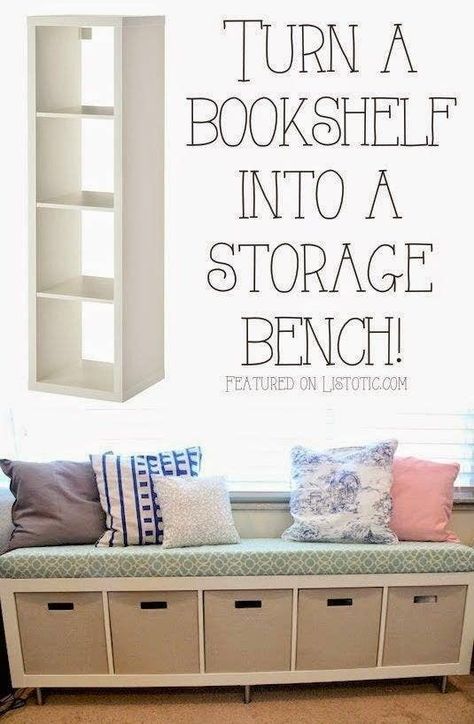 Diy Home Decor For Apartments, Kitchen Ikea, Storage Bench Seating, Ikea Hack Ideas, Decor Ikea, Diy Ikea Hacks, Ikea Storage, Bookshelves Diy, Trendy Bedroom