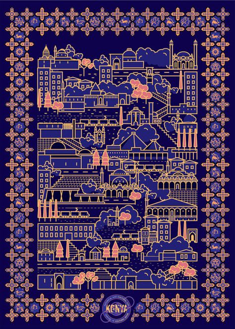 Turkey Poster Design, Turkish Design Pattern, Istanbul Graphic Design, Heritage Maximalism Graphic Design, Turkish Graphic Design, Turkish Illustration, Maximalism Graphic Design, Iranian Pattern, Logo Cricket