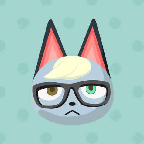 Raymond Animal Crossing Icon, Acnh Raymond, Raymond Acnh, Animal Crossing Raymond, Raymond Animal Crossing, Acnh Characters, Nook Phone, Animal Crossing Cats, Acnh Villagers