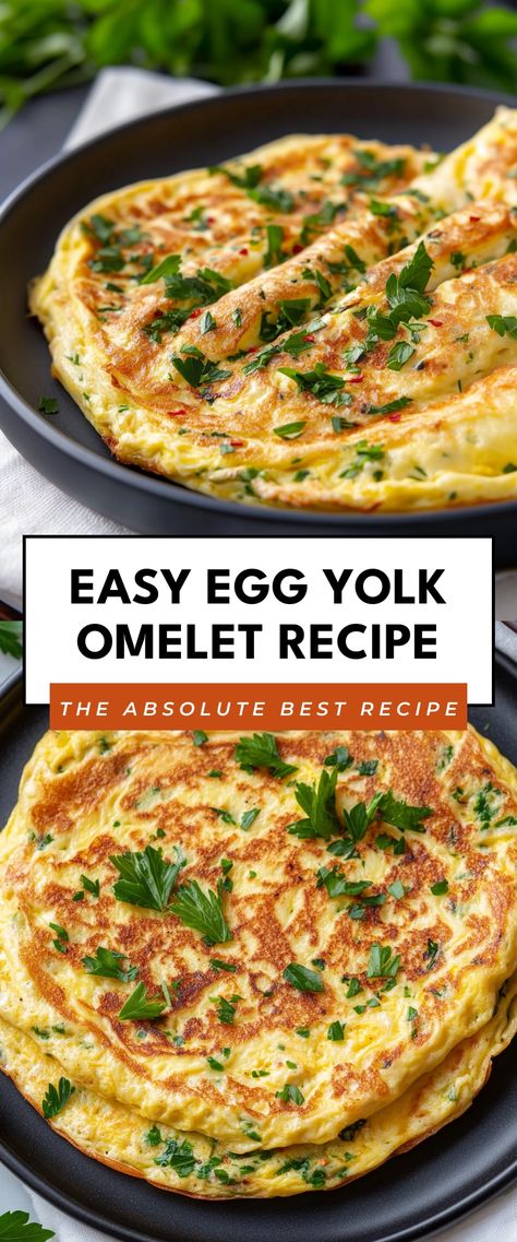 Image for Easy Egg Yolk Omelet Recipe Egg Yolk Recipes, Omelets Recipe, Balanced Breakfast, Easy Eggs, Nutritious Breakfast, Omelet, Egg Yolk, Healthy Breakfast Recipes, Egg Whites