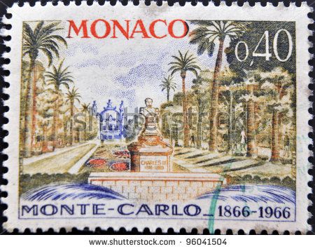 Monaco - Circa 1966: A Stamp Printed In Monaco Dedicated To Monte ... Monte Carlo Party, Monte Carlo Casino, Paper Masks, Monaco Monte Carlo, Paper Streamers, Stamp Printing, Casino Night, French Riviera, Monte Carlo