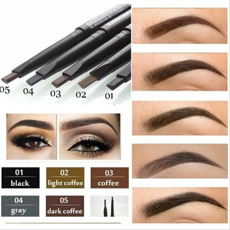 5 Colour Makeup Tool Eyebrow Tint with Eyelash Brush Cosmetics Natural Long Lasting Paint Tattoo Eyebrow Waterproof Eyebrow Pencil Triangle Eye, Brush Tattoo, Eyebrow Hacks, Eyebrow Shaper, Waterproof Eyebrow Pencil, Brow Tattoo, Eyebrow Enhancer, Eyebrow Tinting, Eyebrow Stencil