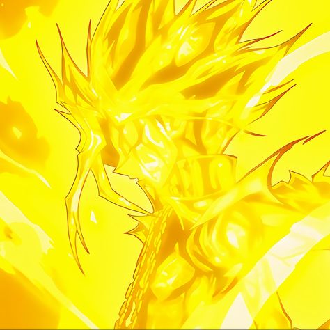 Gold Anime Pfp, Yellow Anime Characters, Yellow Aesthetic Pfp, Yellow Anime Pfp, Yellow Anime Aesthetic, Yellow Pfp, Backgrounds Yellow, Yellow Anime, Dc Banner