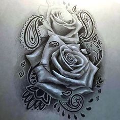 Rose Tattoo In Chicano Style Tattoo Design Traditional Chicano Tattoos, Art Chicano, Chicanas Tattoo, Rose Drawing Tattoo, Chicano Style Tattoo, Chicano Tattoos, Chicano Art Tattoos, Neck Tattoos, Aztec Art