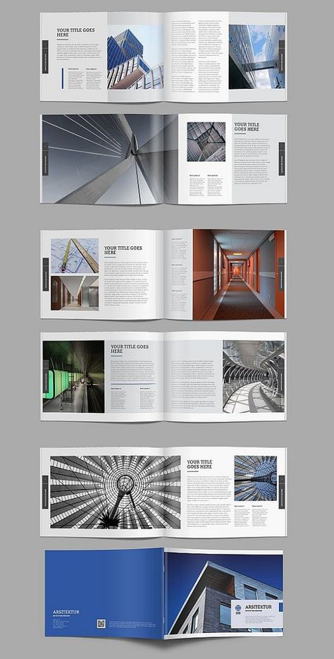 Proyectos para cranear Design Portfolio Layout, Architecture Brochures, Brochure Design Layout, Template Brochure, Design Café, Page Layout Design, Book And Magazine Design, Architecture Panel, Templates Business