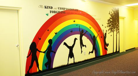 slider image Children Silhouettes, Wall Silhouette, Kids Church Rooms, Kids Church Decor, School Wall Decoration, Youth Rooms, Daycare Decor, Childrens Wall Decor, School Wall Art