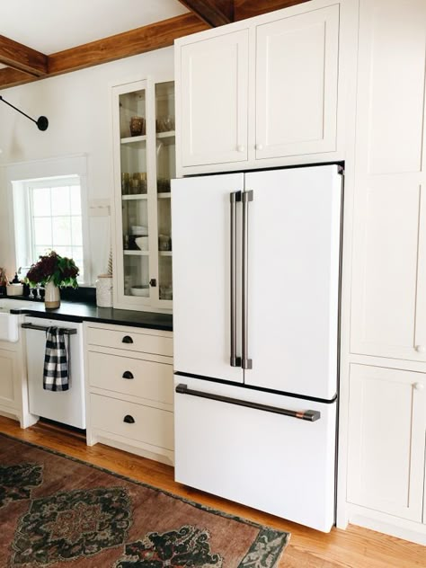 Café Appliances | Cafe Matte White Appliances, Matte White Appliances, Ge Cafe Appliances, Cafe Appliances, White Stove, White Kitchen Appliances, Barn Apartment, Appliance Cabinet, New Stove