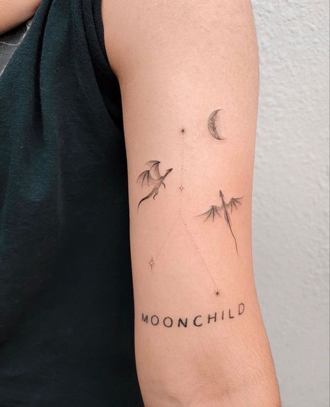 Star Dragon Tattoo, Dragon Constellation Tattoo, Zodiac Dragon Tattoo, Draco Constellation Tattoo, Daylight Taylor Swift Tattoo, Delicate Dragon Tattoo, Ttpd Tattoos, Psychology Tattoo Minimalist, Beautiful Dragon Tattoo