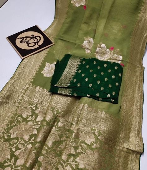 Incredible fashion for Incredible women Khadi banarasi saree Available now. Premium quality. Looks attractive . Hurry up. Limited stock Start Booking your order. We believe in quality. Like ✅ share ✅ comment ✅. . If interested whatsapp me on 8827366281 or can DM me Khadi Banarasi Georgette Saree, Saree Combination, Banarasi Georgette Saree, Beautiful Sarees, Embroidered Blouse Designs, Banarasi Saree, Georgette Saree, Birthday Background, Banarasi Sarees