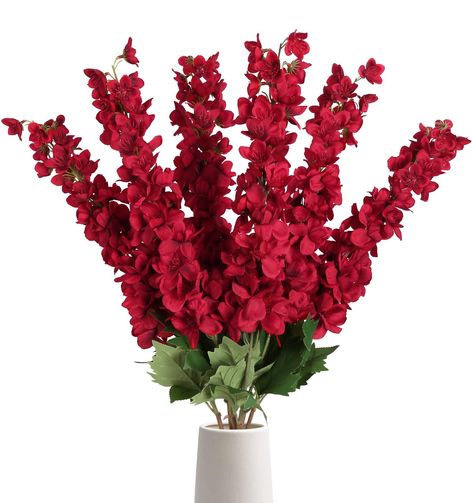 PRICES MAY VARY. 【High Quality Silk Material】The artificial delphinium is made of soft silk, with three-dimensional petals, realistic veins and bright colors that look like real flowers.The stem of the long stem flower is made of high-quality plastic and wrapped with iron wire inside, which can be cut and bent freely to adapt to different heights of the vase. 【Widely Used】Larkspur artificial flowers is perfect for weddings, parties, anniversaries, birthdays, Valentine's Day, baby showers, and de Table Centerpieces Home, Stem Flowers, Long Stem Flowers, Party Table Centerpieces, Flowers For Wedding, Wedding Party Table, Iron Wire, Silk Material, Delphinium