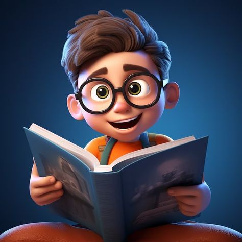 Free AI Image | 3d rendering of cartoon like boy reading Boy Reading, Book Illustration Design, Cartoon Photo, Image 3d, Cute Animal Clipart, Marketing Advertising, Cartoon Boy, Children Book, Kids Church