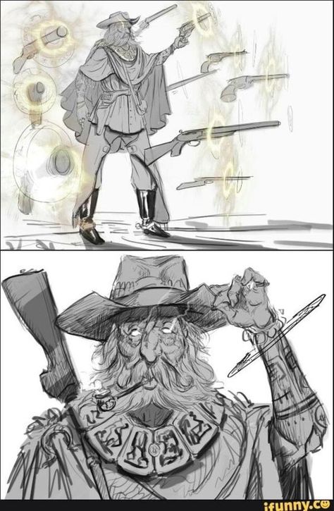 Anime Cowboy Westerns, Fantasy Western Aesthetic, Fantasy Western Art, Cowboy Dnd Character, Dnd Evil Character, Character Design Cowboy, Western Dnd Character, Western Character Art, Western Fantasy Art