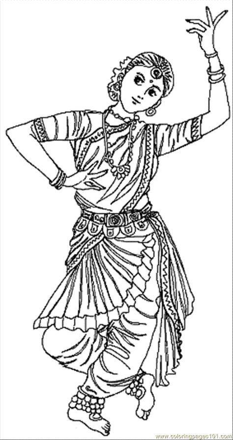 Beautiful Indian dancer Dance Coloring Pages, Dancing Drawings, Indian Princess, Coloring Pages Inspirational, Princess Coloring Pages, Coloring Page Ideas, Coloring Pages For Boys, Indian Folk Art, Princess Coloring