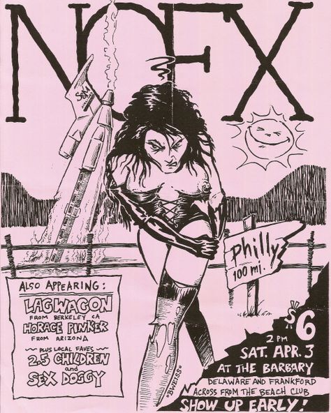 NOFX Nofx Poster, Punk Music Poster, Punk Posters 70s, Punk Show Poster, Punk Show Flyer, Punk Rock Art, Punk Posters, Vintage Punk Rock Flyers, Bad Brains