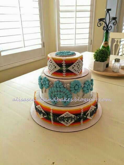 Country Birthday Cakes, Native American Cake, Western Birthday Cakes, Western Wedding Cakes, Native Wedding, Navajo Wedding, Indigenous Fashion, Cow Cakes, Western Birthday Party