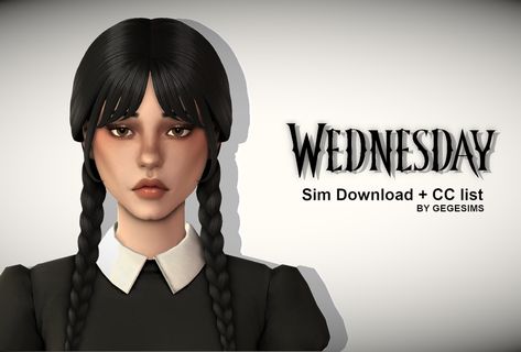 Sims 4 Cc Wensday, Sims 4 Wednesday Addams Cc, Sims 4 Wednesday, Sims 4 Game Mods, The Munsters, The Sims 4 Download, Best Sims, Best Mods, Sims 4 Game