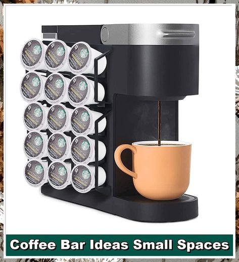 SUNGRACE Coffee Pod Holder for Keurig K Cup Pods, Side Mount K-cup Pod Storage Stands Rack, Perfect for Small Counters ( Black, 3 Pack for 15 K Cups ) K Cup Storage, Clever Coffee, 15 K, Coffee Pod Holder, Bar Inspiration, Coffee Storage, Keurig K Cup, Storage Stand, Coffee Corner