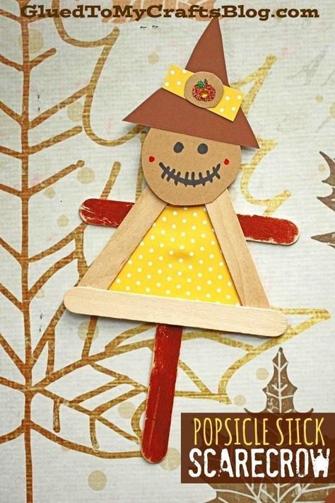 Scarecrow Puppet, Scarecrow Doll, Scarecrow Crafts, Turtle Crafts, Fall Art Projects, Sea Crafts, Handprint Crafts, Kid Craft, Fall Art