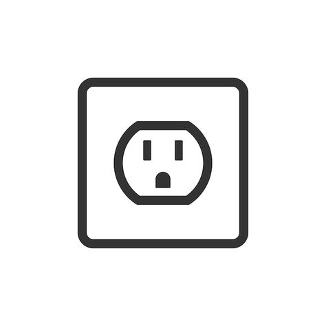 Electrical outlet icon in black and whit... | Premium Vector #Freepik #vector #electric-plug #power-plug #socket #plug Power Socket Design, Electric Outlets, Electric Socket, Electric Plug, Electric Shock, Plug Socket, Power Plug, Electrical Outlets, Power Outlet