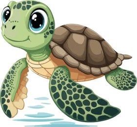 Cute Turtle Cartoon, Turtle Cartoon, Turtle Images, Happy Turtle, Cartoon Turtle, Baby Animal Drawings, Turtle Drawing, Sea Life Art