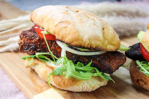 Simple Homemade Blackened Salmon Sandwich Ginger Soy Cod, Marinated Cod, Cod Fish Recipe, Cod Fish Recipes, Salmon Sandwich, Cooking Fish, Blackened Salmon, Salmon Seasoning, Roasted Cherry Tomatoes