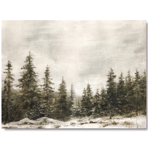 PRICES MAY VARY. FOREST CANVAS WALL ART: Wrap yourself in the cozy tranquility of a snow-covered pine forest with this Winter Pine Forest Christmas Painting Landscape Nature Wilderness Fine Art Decor. Canvas wall art posters, including 12x16", 16x24", 24x36" unframed and framed, ensure you'll find the right wall art decoration for any room in your home. Pleasant Quality: This kitchen wall art uses high-quality environmentally friendly inks and high-quality canvas, with perfect details and incred Christmas Landscape, Forest Scenery, Winter Wall Art, Nature Artwork, Country Landscaping, Christmas Canvas, Forest Wall Art, Wall Decor Pictures, Winter Forest