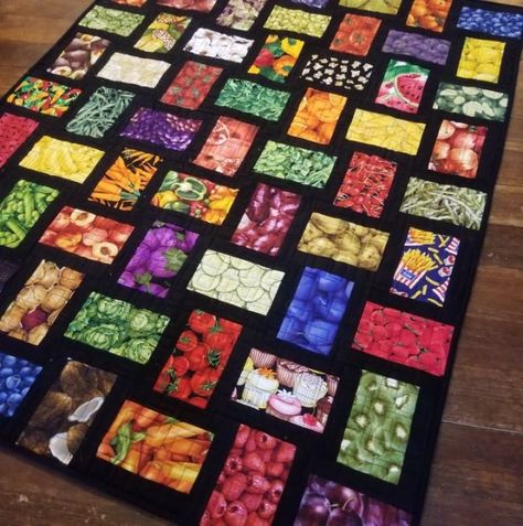 A Quilt Finish: Food Quilt | Jo's Country Junction Food Quilt Patterns, Food Fabric Quilts, Canning Quilt, Food Quilt, Jar Quilt, Finish Food, Quilt Pictures, Locker Hooking, Feather Quilt