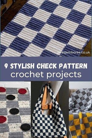 9 of the Most Stylish Checker Pattern Crochet Projects - Jera's Jamboree Checkered Bag Crochet Pattern Free, Crochet Checkered Vest Pattern Free, Crochet Checkered Pattern, Checkered Crochet Pattern, Crochet Checkered Bag, Checkerboard Crochet, Hand Bag Design, Checkered Crochet, Crochet Checkered