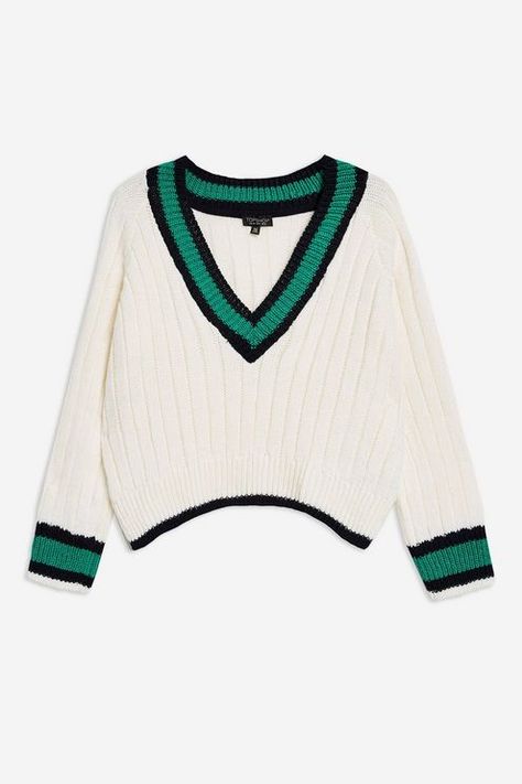 Low V-Neck Cricket Jumper - New In Fashion - New In - Topshop Cricket Jumper, Girly Items, 2000s Clothes, Powerful Art, 가을 패션, Luxury Closet, Kpop Fashion, Dream Clothes, Ribbed Sweater