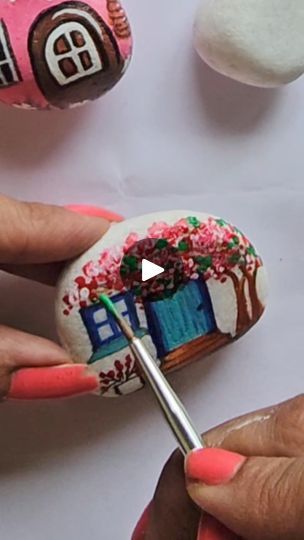 20K views · 484 reactions | Stone Painted Fairy House/Rock Painted Fairy Craft 🏠
#painting | By Little Rocks | Facebook Craft Painting, Fairy Crafts, Fairy House, Rock Painting, Stone Painting, Rock Art, Art Tutorials, Painted Rocks, Stone