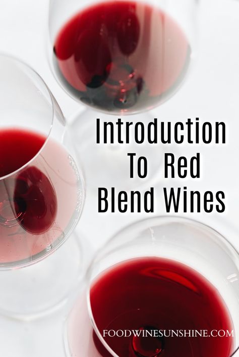 Introduction To Red Blend Wines | Red Blend Wines are an unique mixture of red wines.  The blending allows the winemaker to design the wine.  Learn more in this introduction to red blend wines. Read more wine tasting tips, find beautiful wineries and wine travel destinations on foodwinesunshine.com | Food Wine Sunshine #wine #winelovers #travel #wineblogger #wineblog #lifestyleblog #wineries Migraine Diet, Red Blend Wine, Ashland Oregon, Pinot Noir Wine, Shakespeare Festival, Wine Down, Wine Pairing, Alcohol Recipes, New Flavour