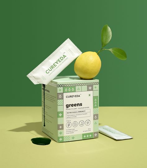 Cureveda Health Sticks Photography on Behance Supplement Packaging, Supplements Packaging, Drink Packaging, Nutrition Supplements, Lets Talk, Instagram Branding, Super Greens, Brand Guide, Beverage Packaging