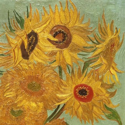 Vase with Twelve Flowers (detail) 1889 by Vincent van Gogh  #art #arte #artwork #kunst #artwork #VincentVanGogh #vangogh #artist #PostImpressionism #flowers #sunflowers #details Van Gogh Aesthetic, Flowers Sunflowers, Grafika Vintage, Vincent Van Gogh Art, Van Gogh Sunflowers, Arte Van Gogh, Blog Art, Van Gogh Paintings, Van Gogh Art