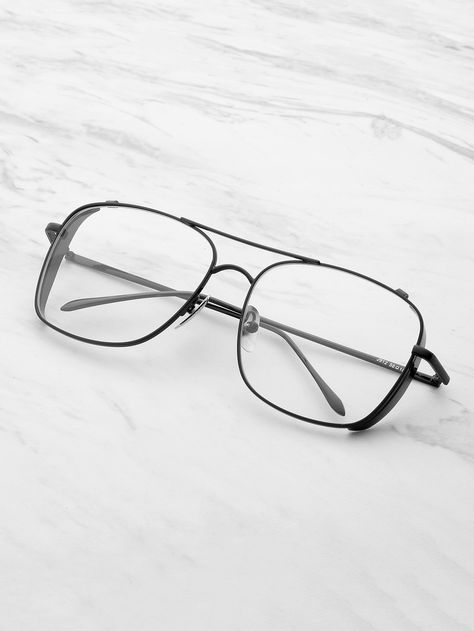 Shop Skinny Frame Double Bridge Square Glasses online. SheIn offers Skinny Frame Double Bridge Square Glasses & more to fit your fashionable needs. Big Hoodies, Square Glasses, Glasses Online, World's Best, Search Engine, Square Glass, Investment, Outfit Ideas, Bridge