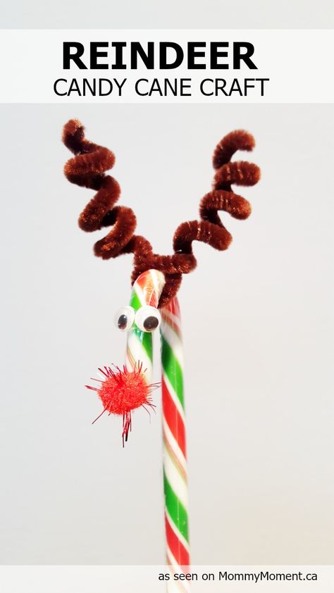 This Candy Cane Reindeer Craft is not only fun to make, but fun to eat! The best part about this adorable candy cane craft for kids is how easy and affordable it is to make. Just look at that pom pom nose – perfect Rudolf nose!! For this Candy Cane Reindeer Craft you will need: ...Read More Candy Cane Craft, Reindeer Candy, Candy Cane Reindeer, Candy Cane Crafts, Reindeer Craft, Candy Crafts, Preschool Christmas, Easy Christmas Crafts, Christmas Candy Cane